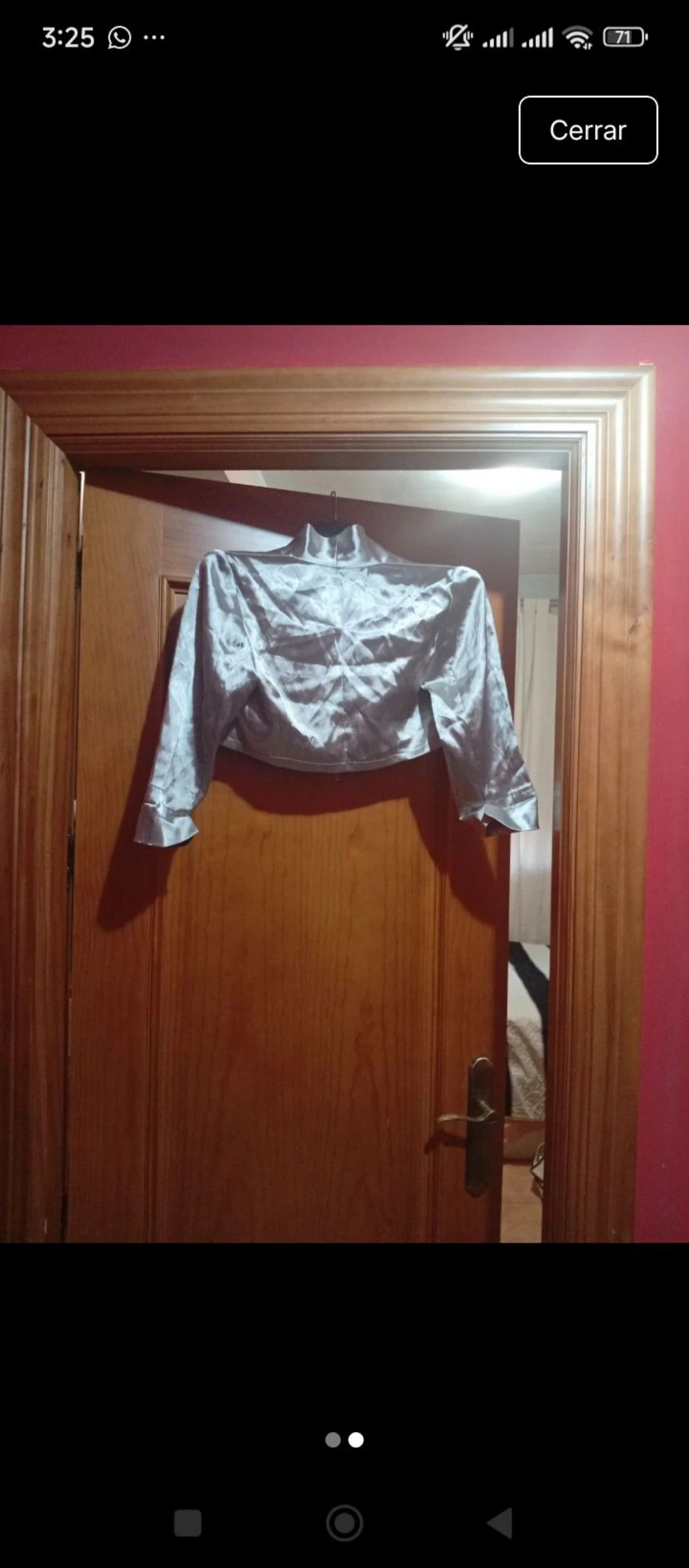 Silver silk toreador/bolero – photo 2